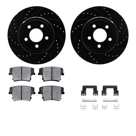 Dynamic Friction Company Brake Rotors - Drill/Slot - Black With Ceramic